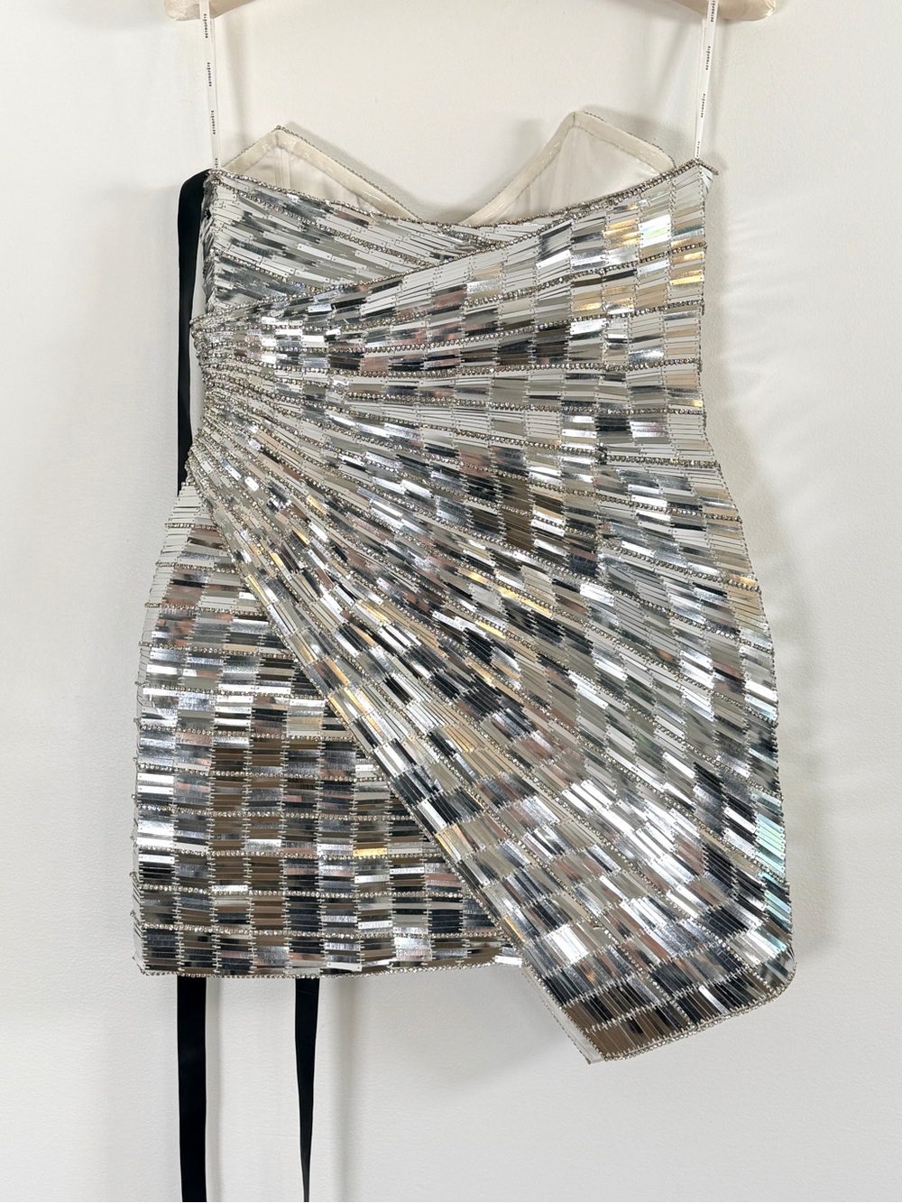 Retrofete Aura Silver Embellished Dress Size Small M $1998 - Picture 12 of 16